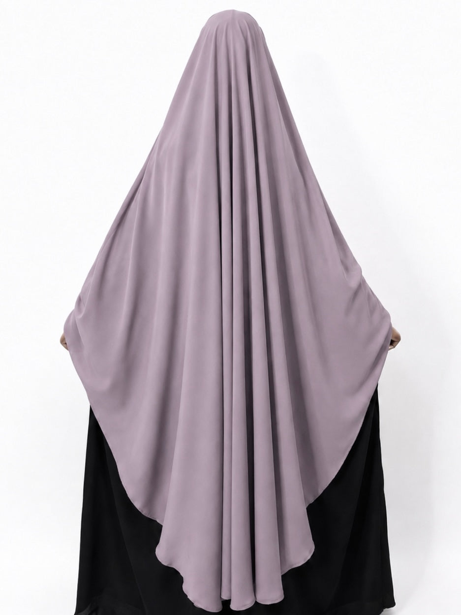 Lavender Awrah Khimar With Flap