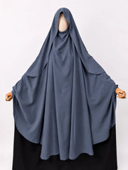 Gray Awrah Khimar With Flap