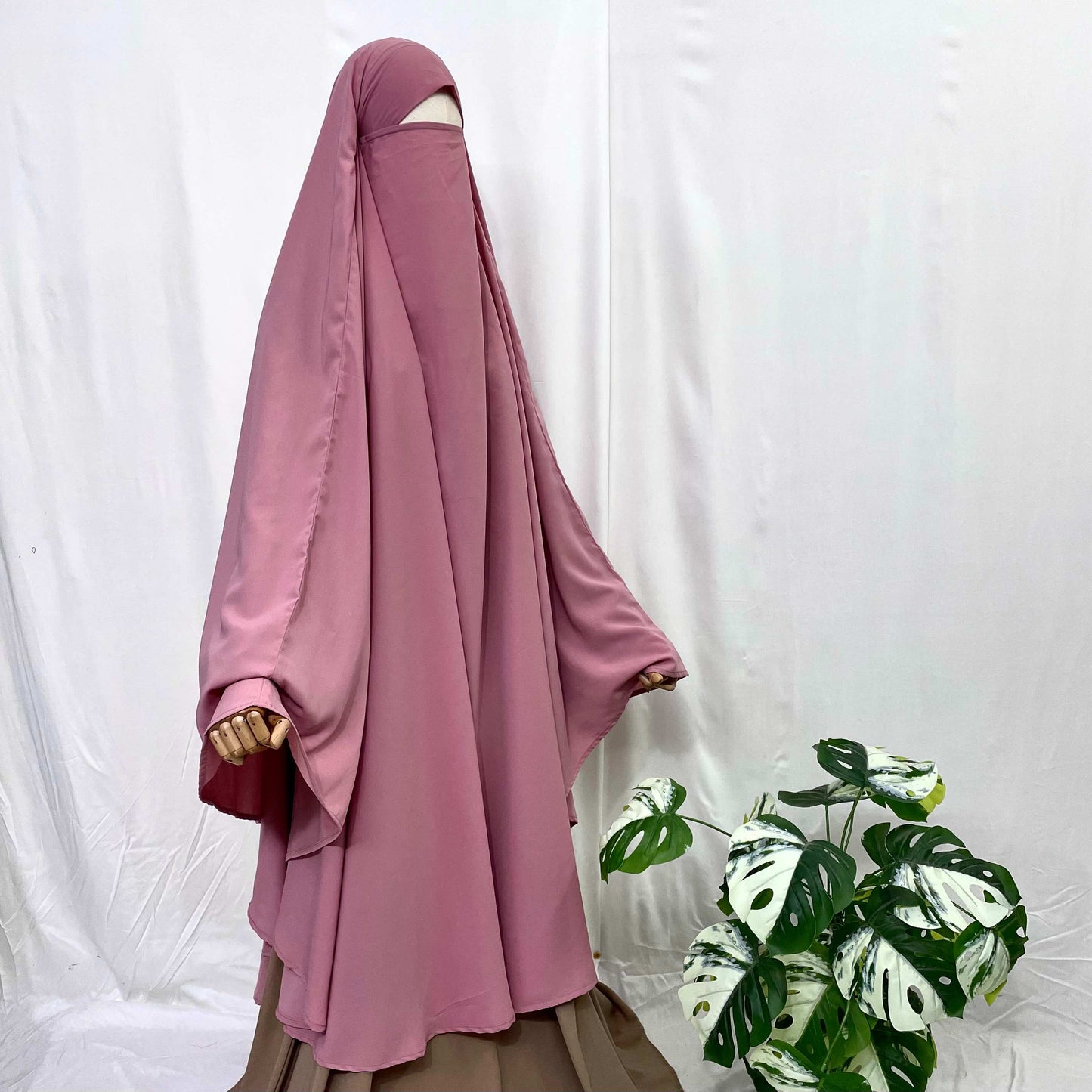 Pastel Pink Awrah Khimar