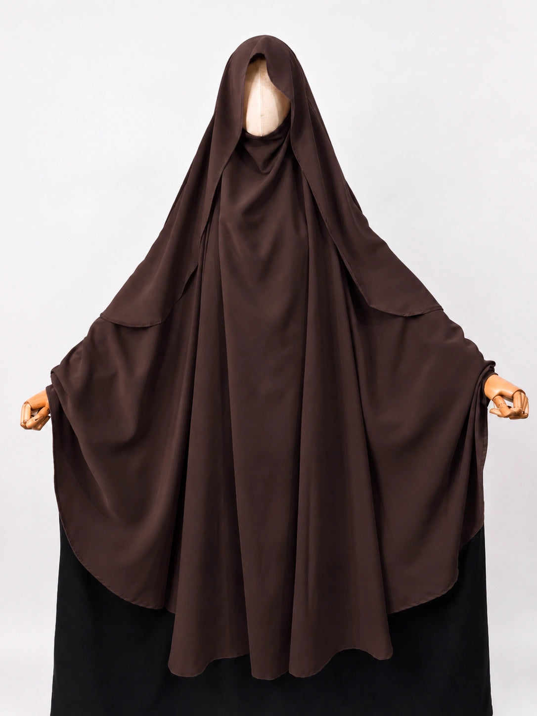 Brown Awrah Khimar With Flap