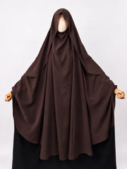 Brown Awrah Khimar With Flap