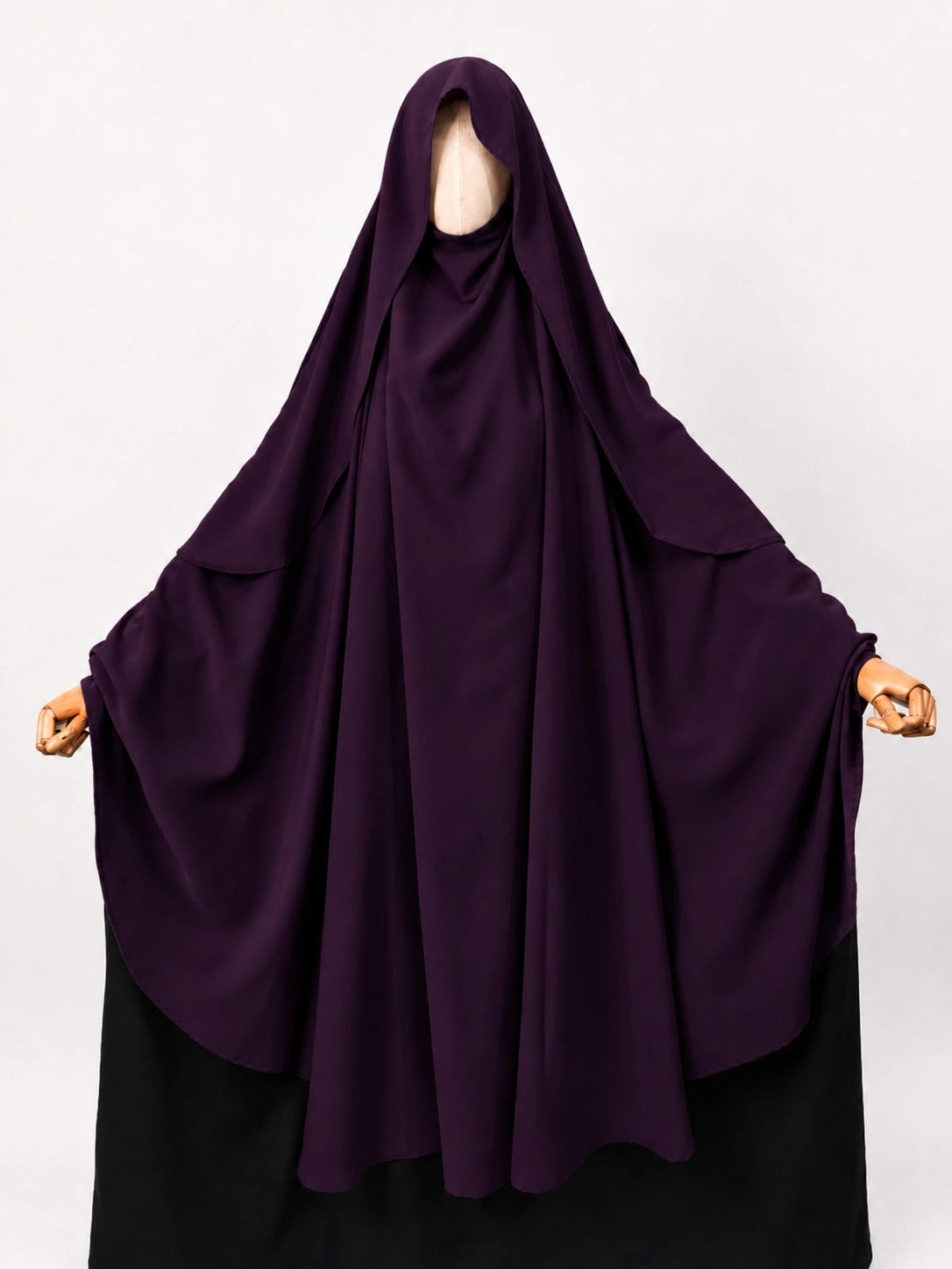 Plum Awrah Khimar With Flap