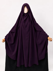 Plum Awrah Khimar With Flap