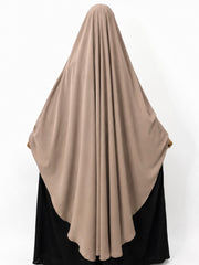 Beige Awrah Khimar With Flap