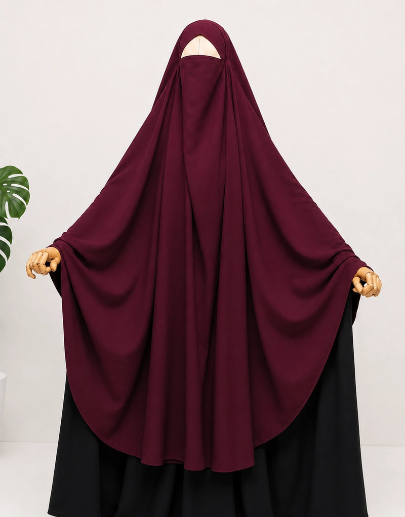 Maroon Awrah Khimar