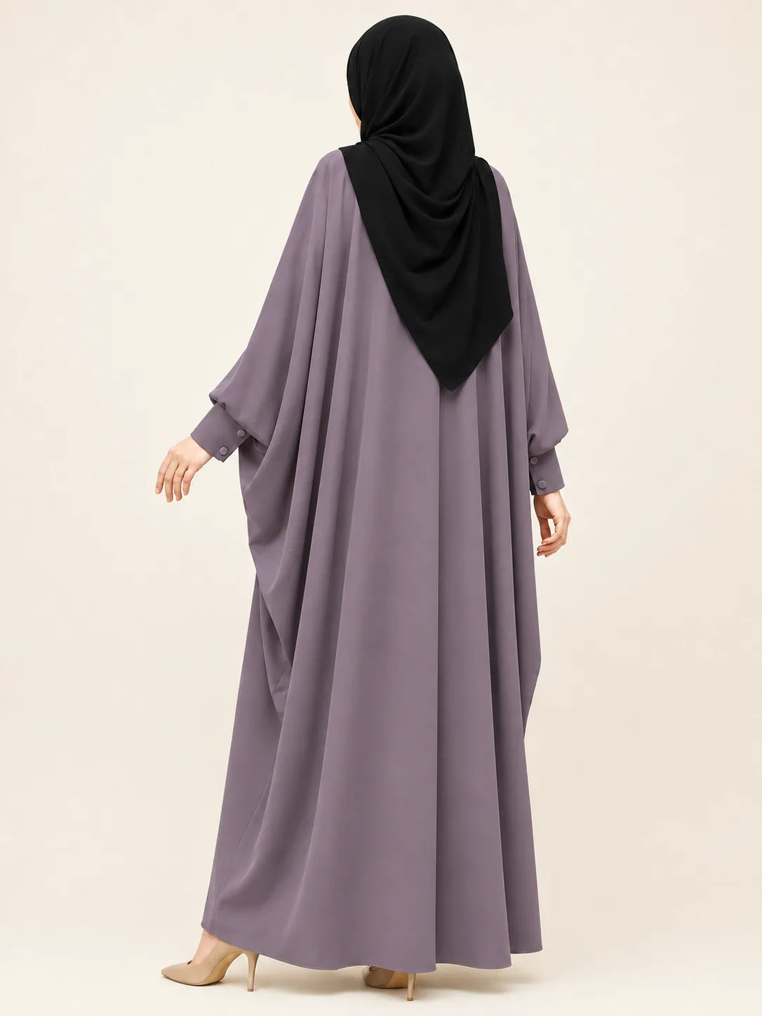 Lavender Front Open Kaftan Abaya