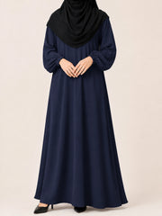 Basic Abaya With Elastic Sleeves