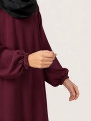 Basic Abaya With Elastic Sleeves