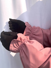 Basic Abaya With Flower Sleeves