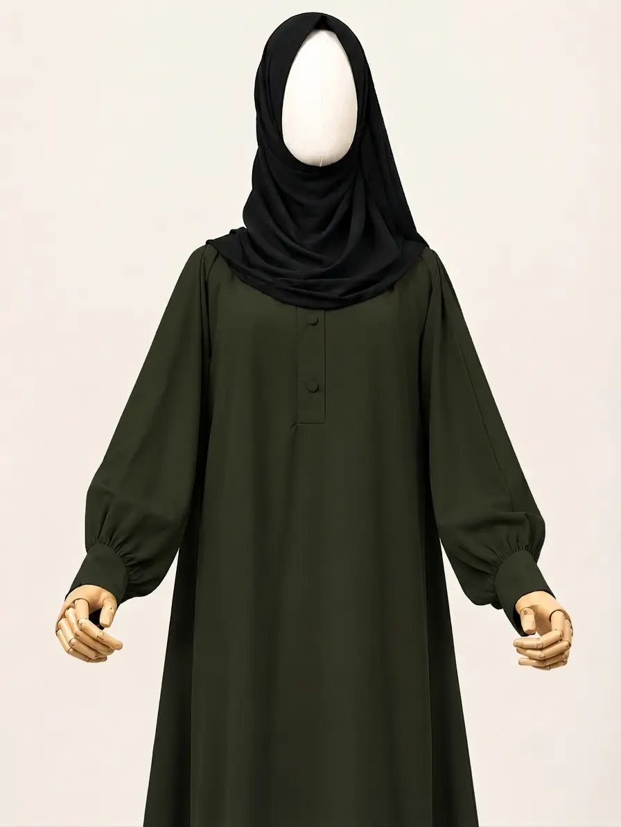 Aline Abaya With Cuff Sleeves
