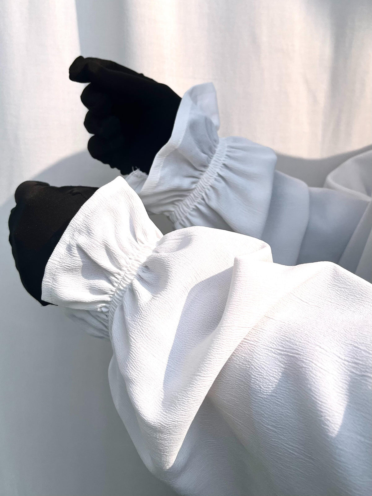 Basic Abaya With Flower Sleeves