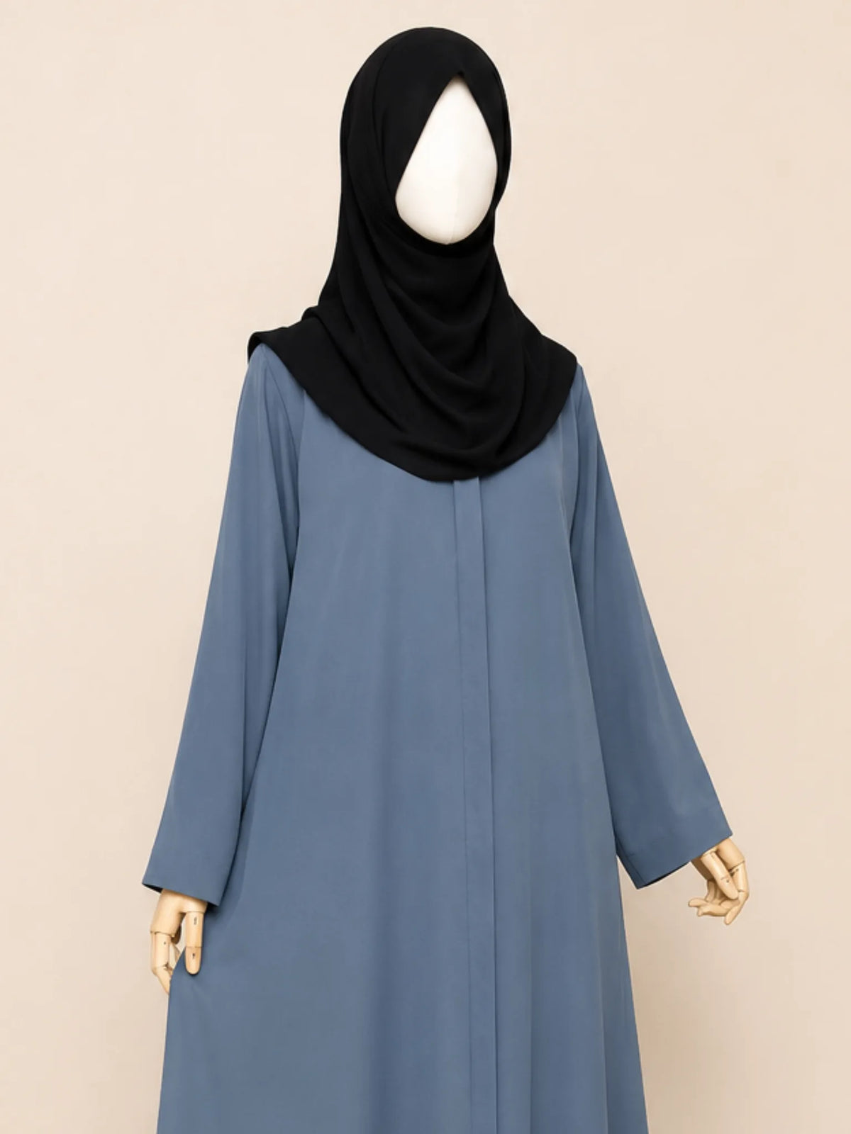 Grey Front Open Abaya