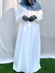 Basic Abaya With Flower Sleeves