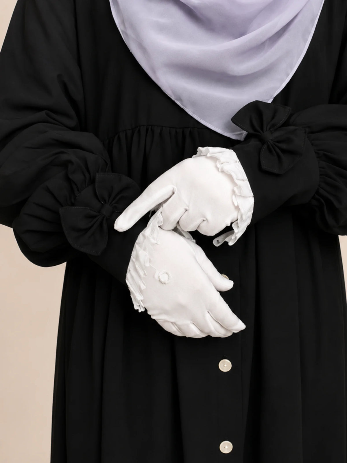 Black Princess Frill Abaya