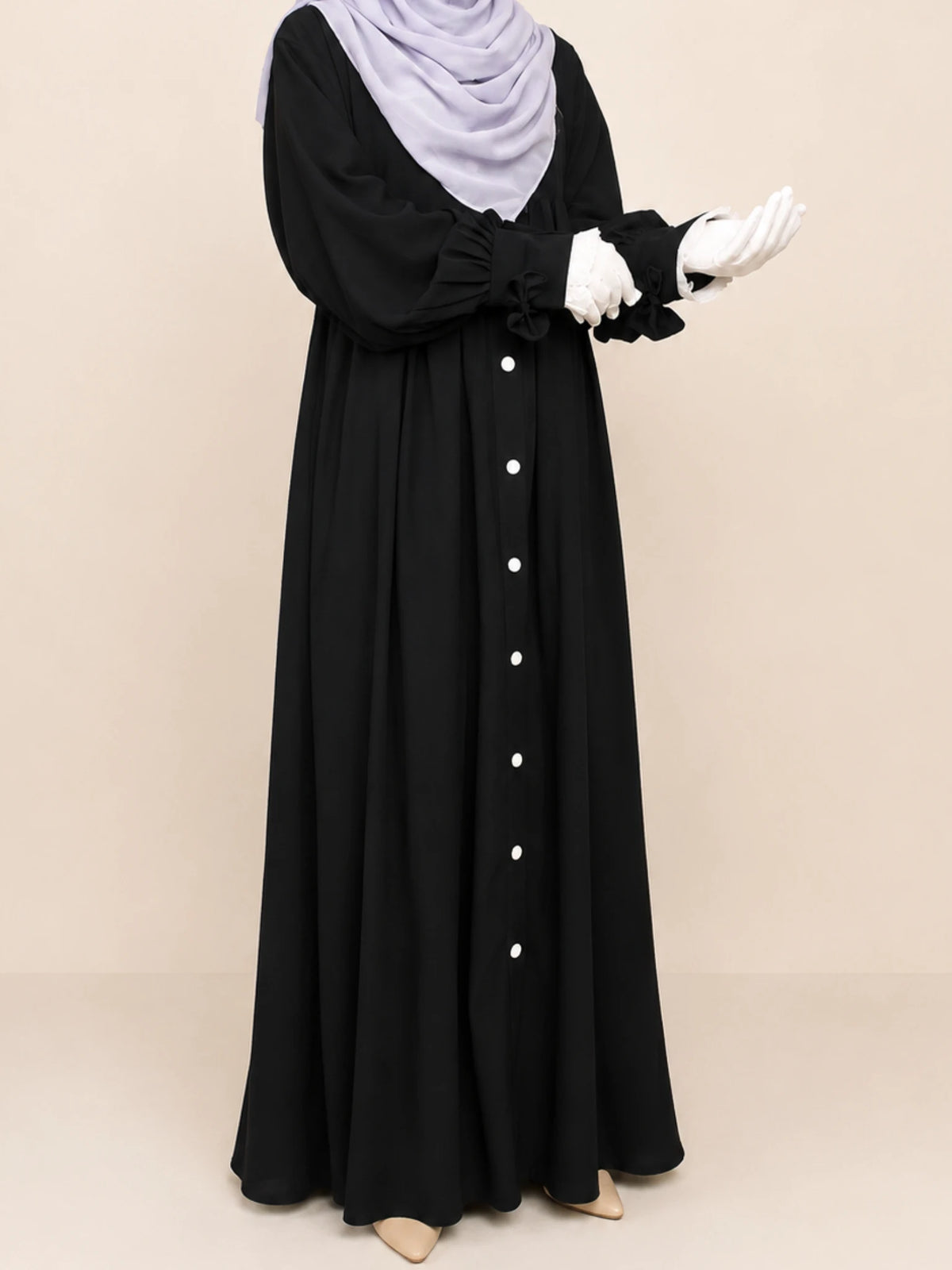 Black Princess Frill Abaya