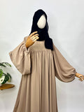 Frills Abaya With Baggy Sleeves