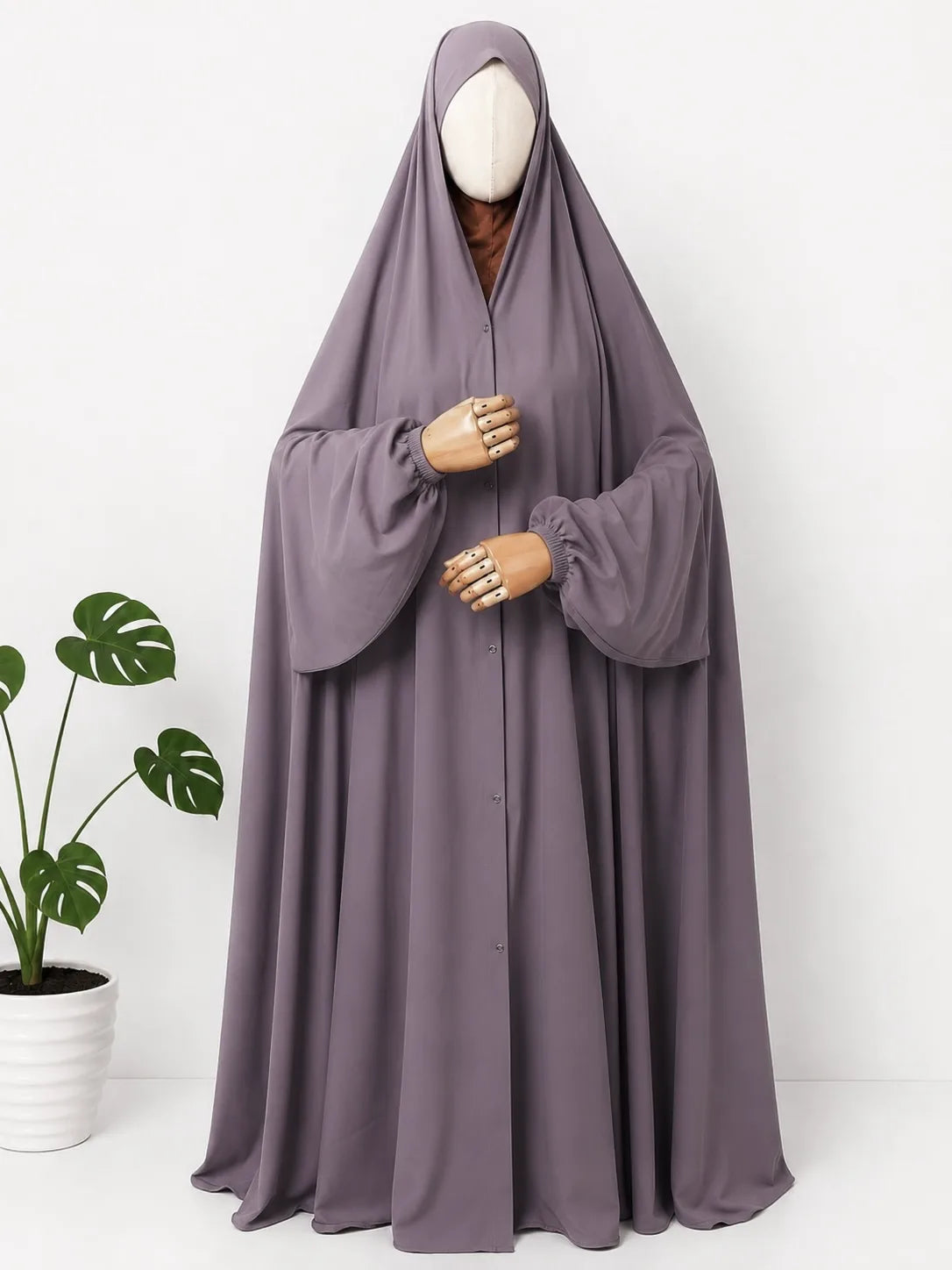 Lavender Irani Chadar With Sleeves