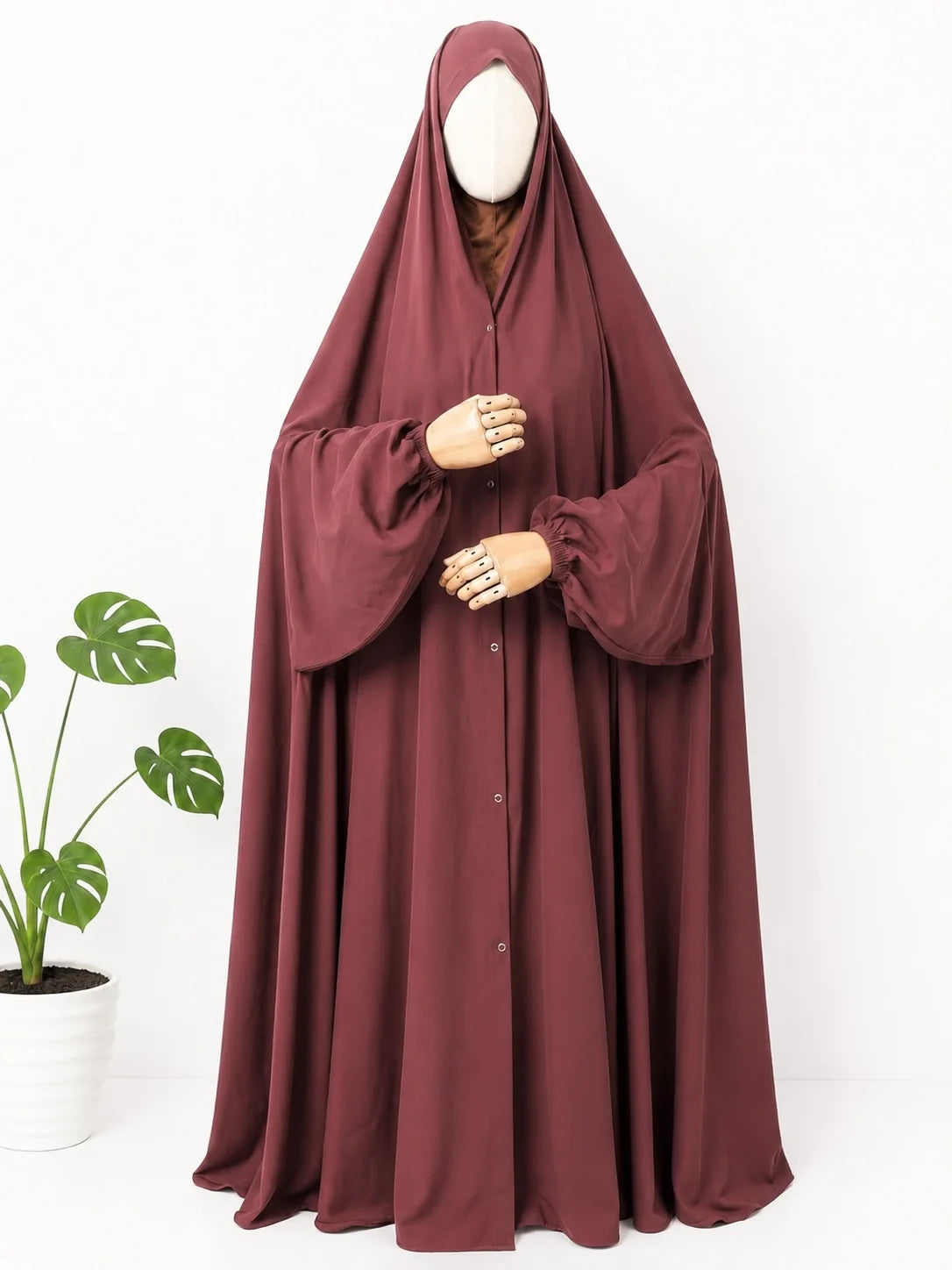Pecan Irani Chadar With Sleeves