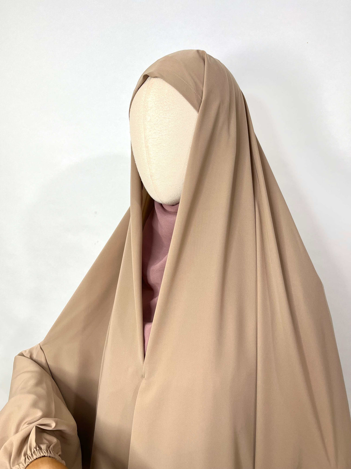 Beige Irani Chadar With Sleeves