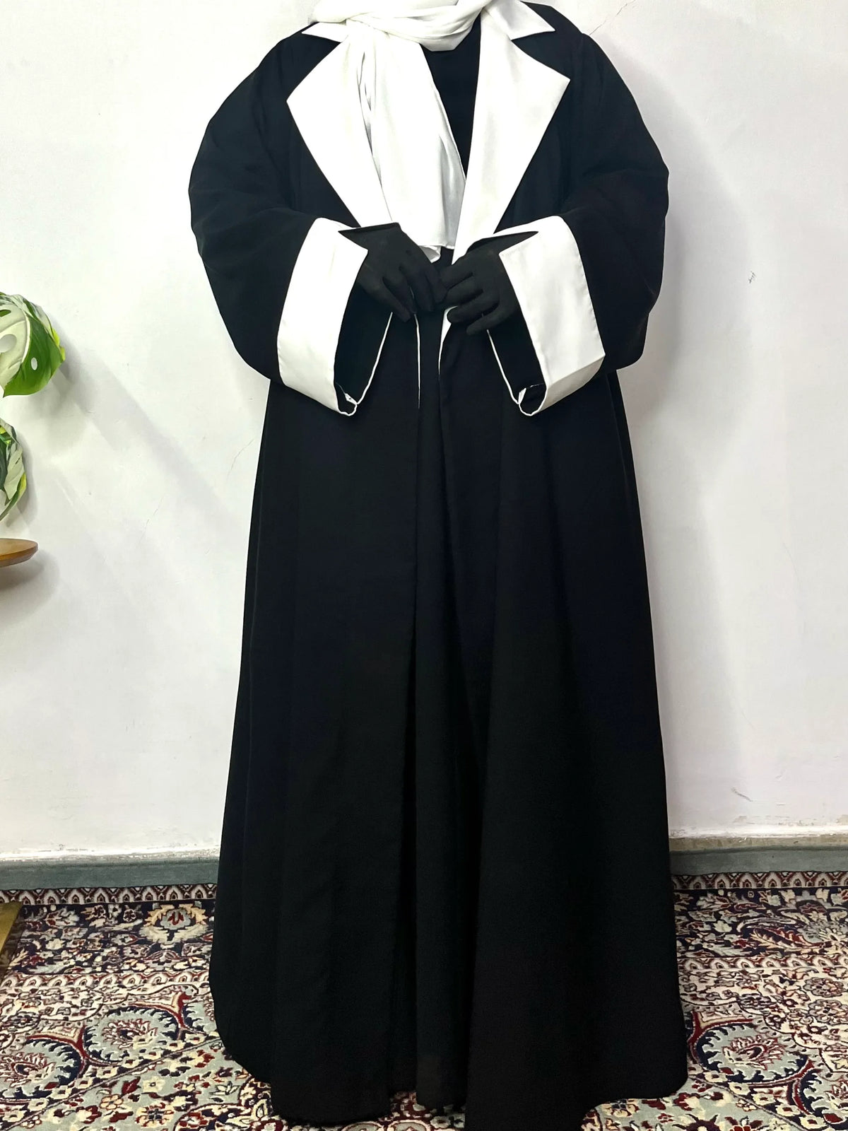black jacket abaya