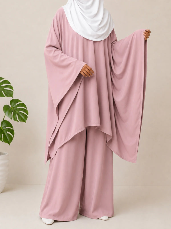 Pastel Pink Aura Co-Ord Set With Pant