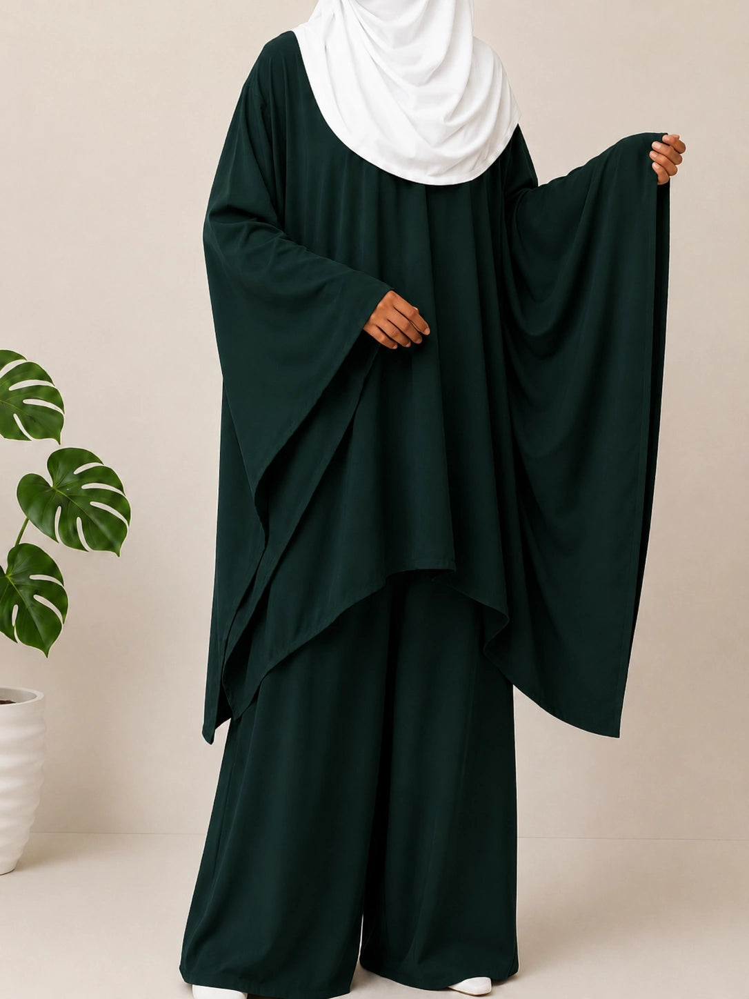 Hunter Green Aura Co-Ord Set With Pant
