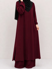 Maroon Zara Long Co-Ord Set