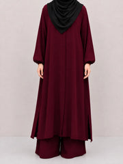 Maroon Zara Long Co-Ord Set