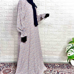 A-Line Abaya With Flower Sleeves