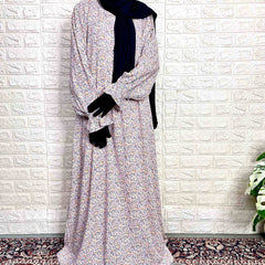 A-Line Abaya With Flower Sleeves