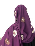 Chiffon hijab with embroidery