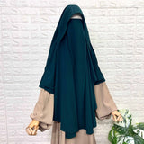 Hunter Green Flap Round Khimar