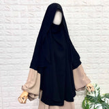 Black Flap Round Khimar