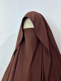 Brown Flap Diamond Khimar