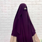 Plum Flap Round Khimar