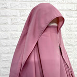 Pastel Pink Flap Round Khimar