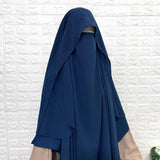 Crystal Blue Flap Round Khimar