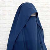 Crystal Blue Flap Round Khimar
