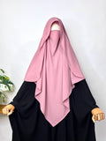 Pastel Pink Flap Diamond Khimar