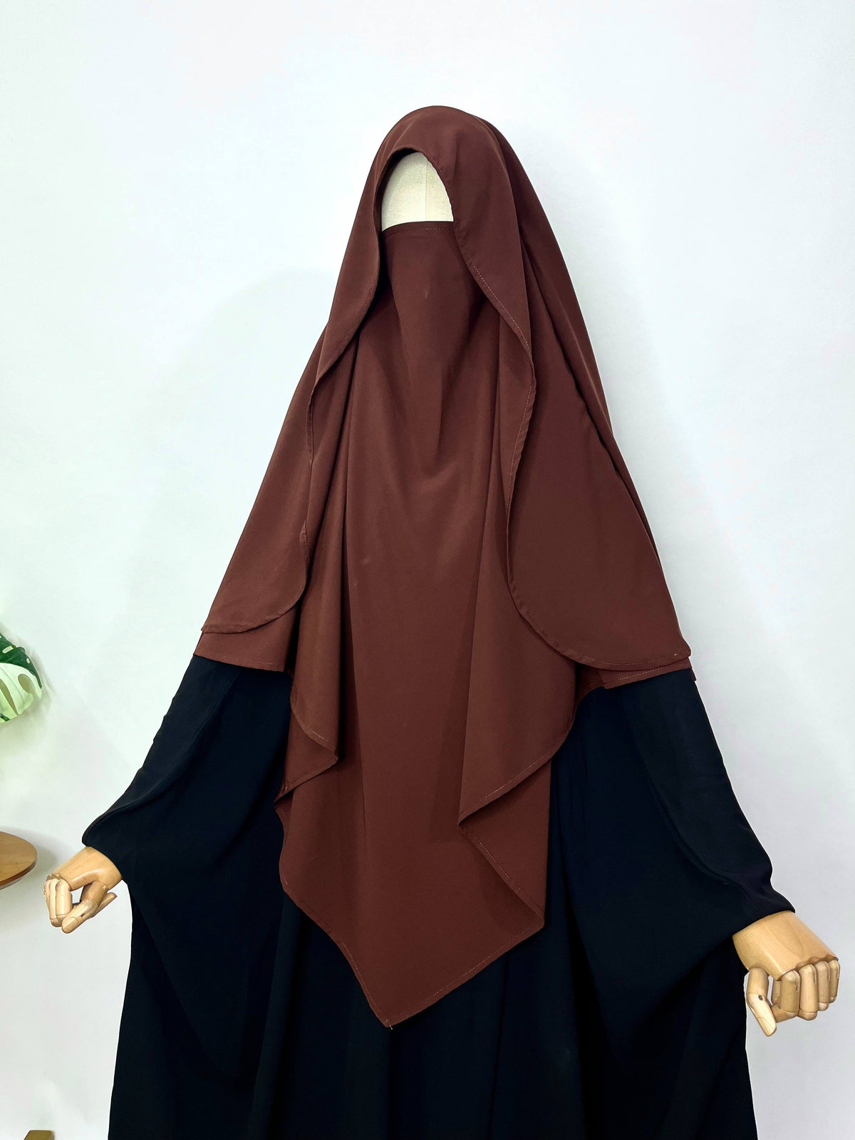 Brown Flap Diamond Khimar
