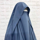 Gray Flap Round Khimar