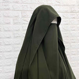 Olive Flap Round Khimar