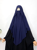 Navy Blue Flap Diamond Khimar