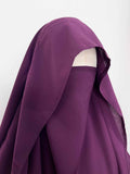 Plum Flap Diamond Khimar