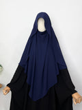 Navy Blue Flap Diamond Khimar