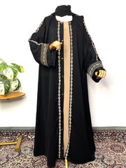 Rehmat Front Open Embroidery Abaya