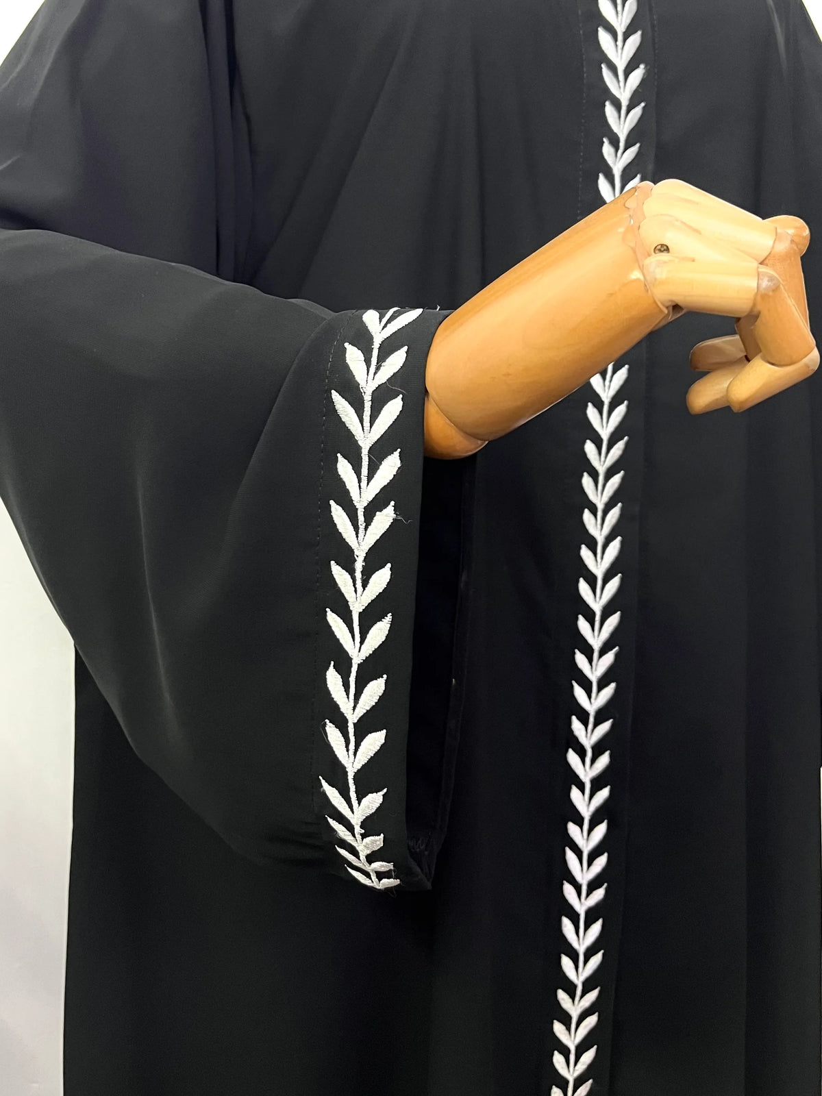 Rehmat Front Open Embroidery Abaya