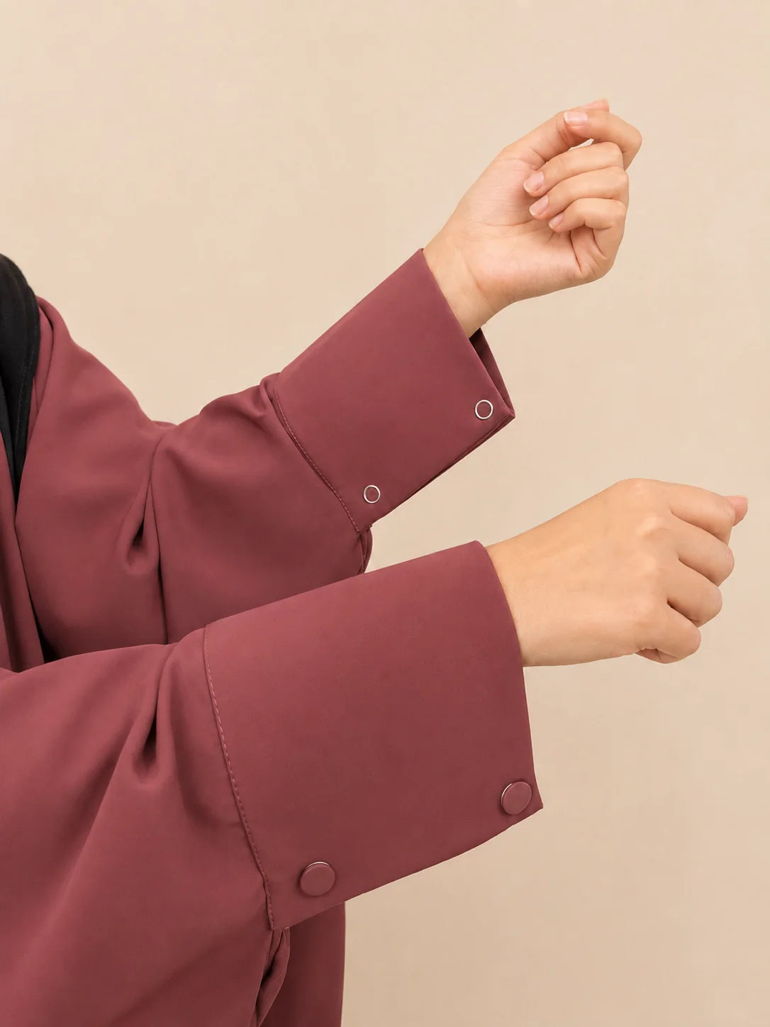 Pecan Front Open Kaftan Abaya