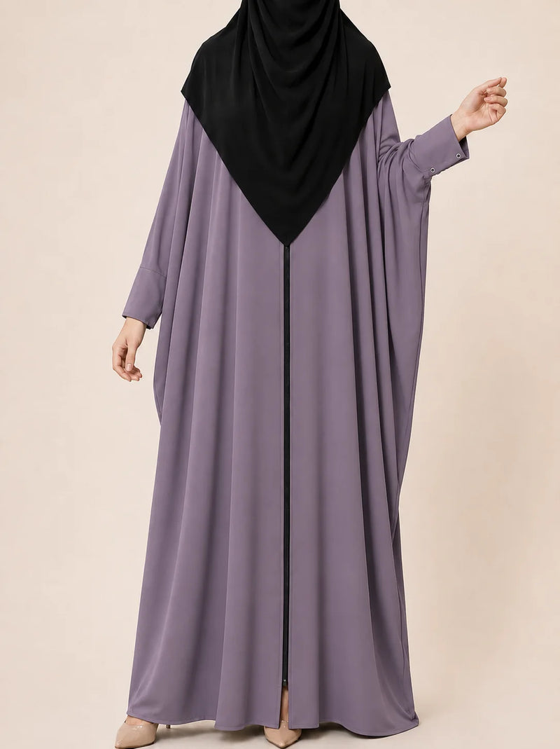 Lavender Front Open Kaftan Abaya