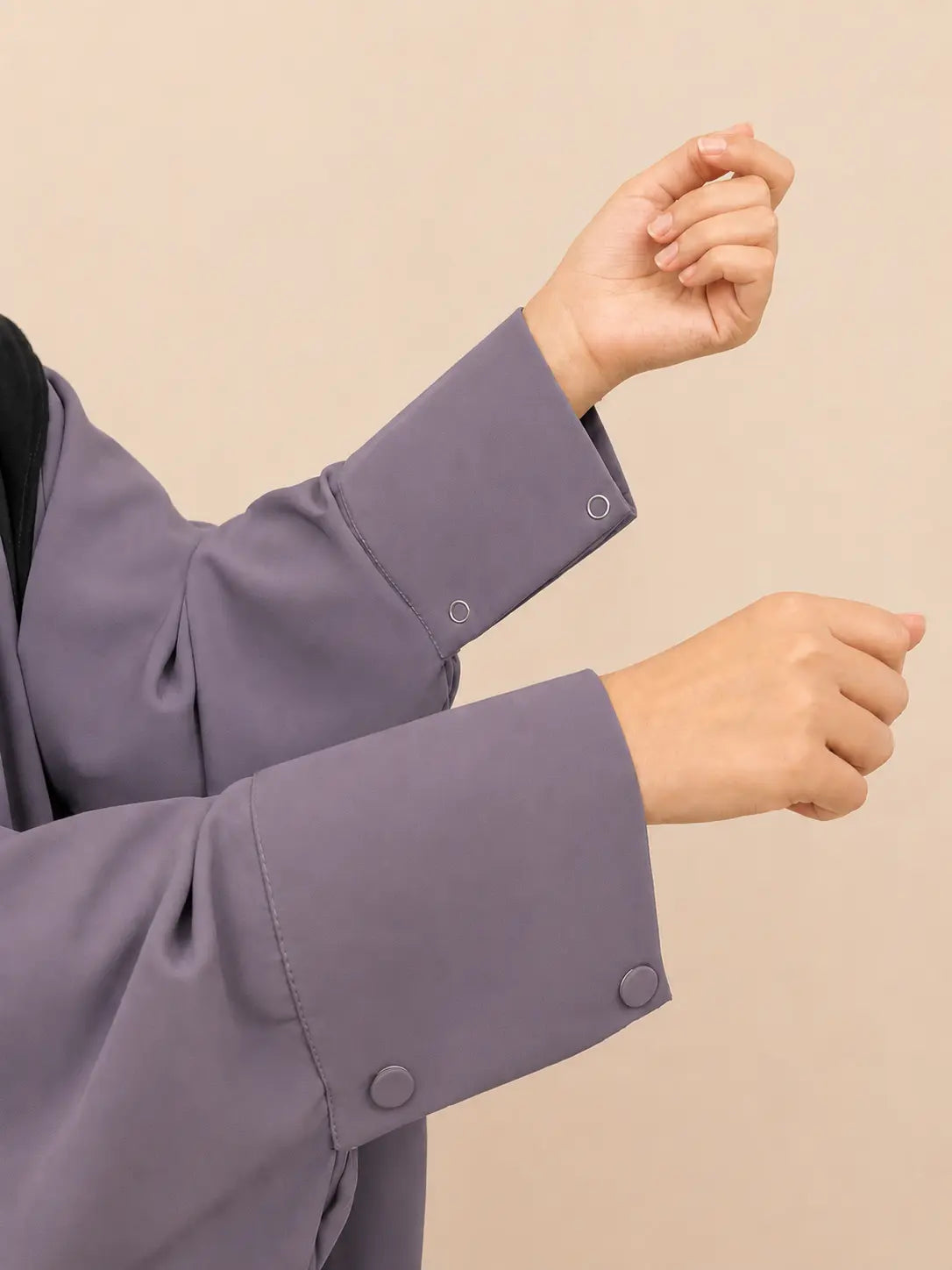 Lavender Front Open Kaftan Abaya